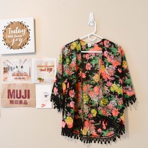 Vibrant Floral Kimono